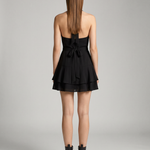 Sukienka mini z dekoltem halter – zwiewna, wiązana na szyi – zdjęcie 7