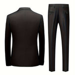 Męski garnitur dwuczęściowy slim fit – nowoczesny krój – zdjęcie 8