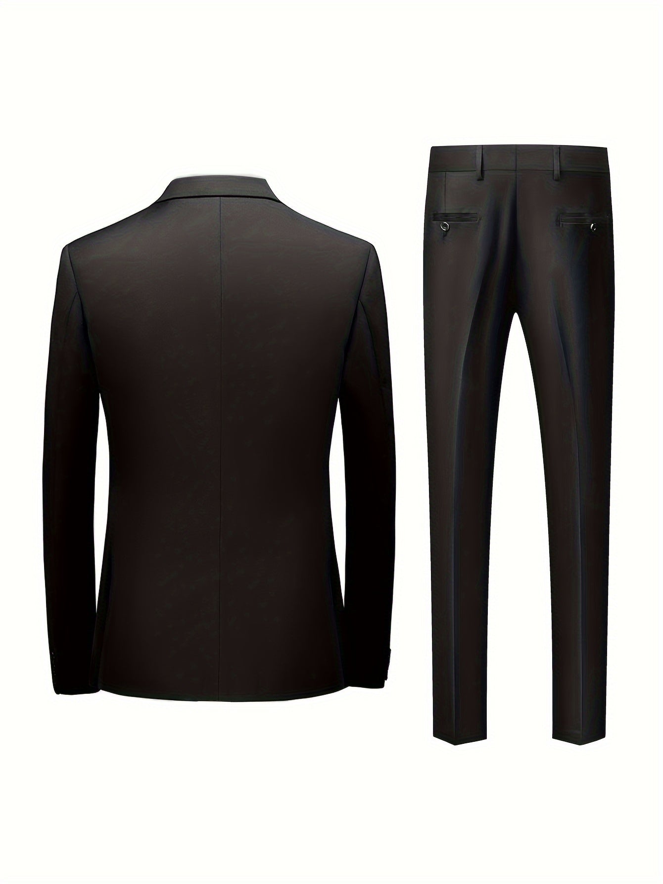 Męski garnitur dwuczęściowy slim fit – nowoczesny krój – zdjęcie 8