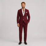 Męski garnitur lniany slim fit – elegancki krój na letnie okazje – zdjęcie 2