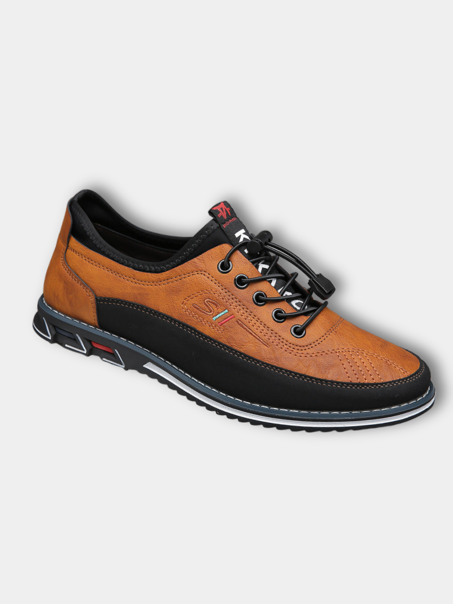 Męskie buty oxford – sztuczna skóra, klasyczny elegancki fason – zdjęcie 1