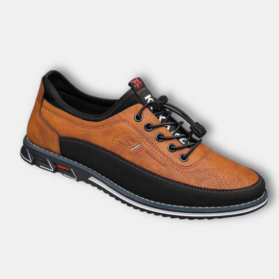 Męskie buty oxford – sztuczna skóra, klasyczny elegancki fason – zdjęcie 1