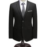 Męski garnitur dwuczęściowy slim fit – nowoczesny krój – zdjęcie 7