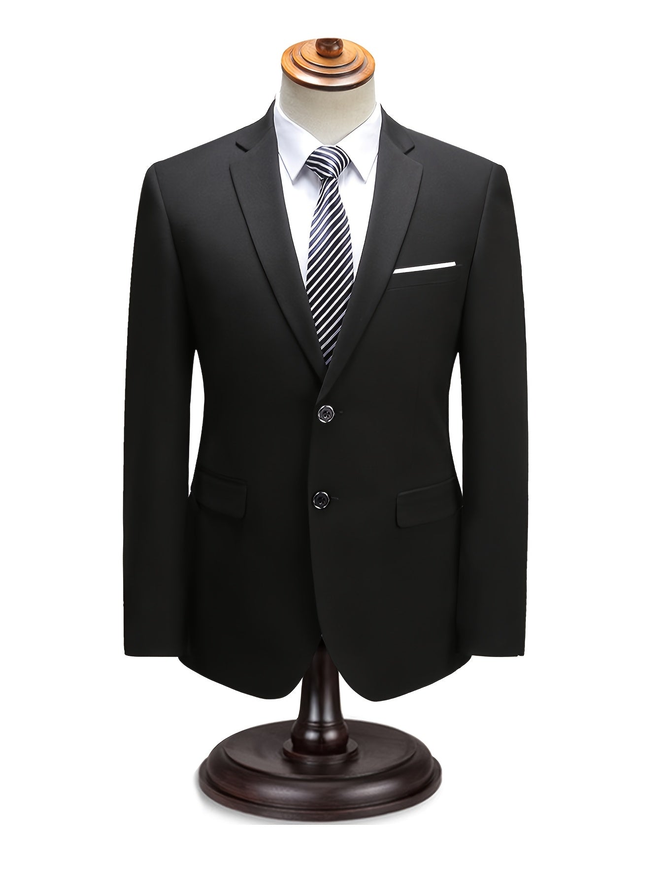 Męski garnitur dwuczęściowy slim fit – nowoczesny krój – zdjęcie 7