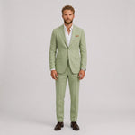 Męski garnitur lniany slim fit – elegancki krój na letnie okazje – zdjęcie 5