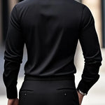 Męska koszula slim fit z długim rękawem – przewiewna, niegnąca się – zdjęcie 6