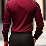 Męska koszula slim fit z długim rękawem – przewiewna, niegnąca się – zdjęcie 4