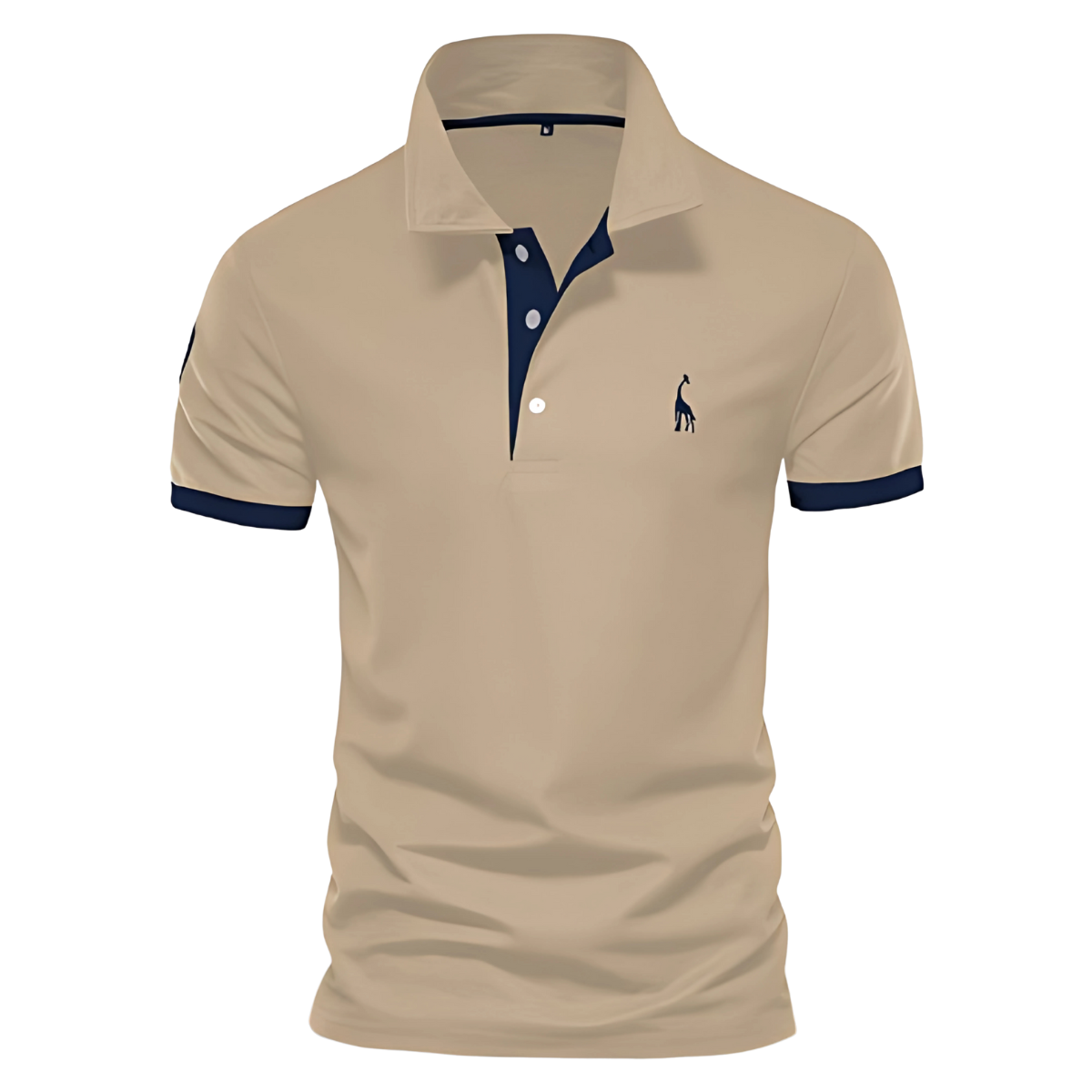 Męska koszulka polo – 100% bawełna, dopasowany krój – Khaki