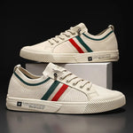 Męskie sneakersy retro z paskiem – minimalistyczny fason – zdjęcie 1