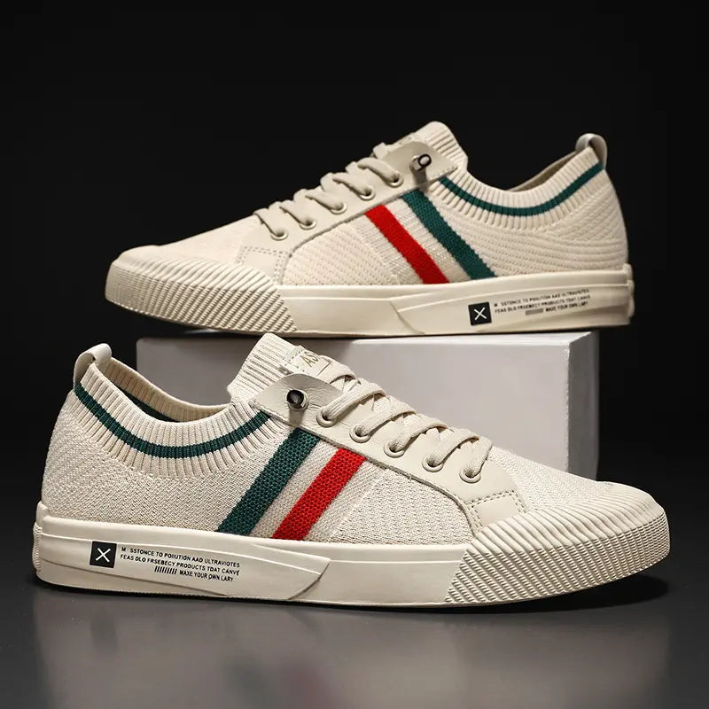 Męskie sneakersy retro z paskiem – minimalistyczny fason – zdjęcie 1