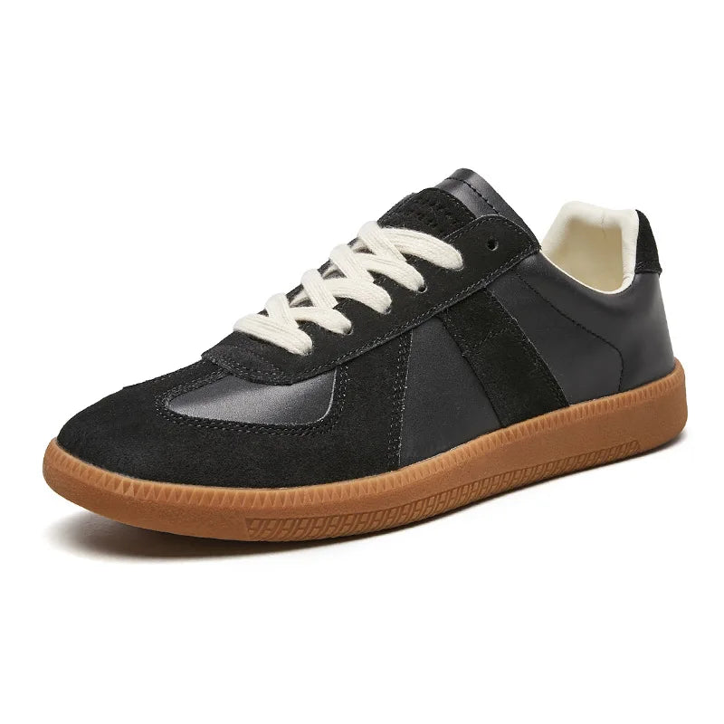Męskie niskie sneakersy retro – panele i kontrastowe przeszycia – zdjęcie 5