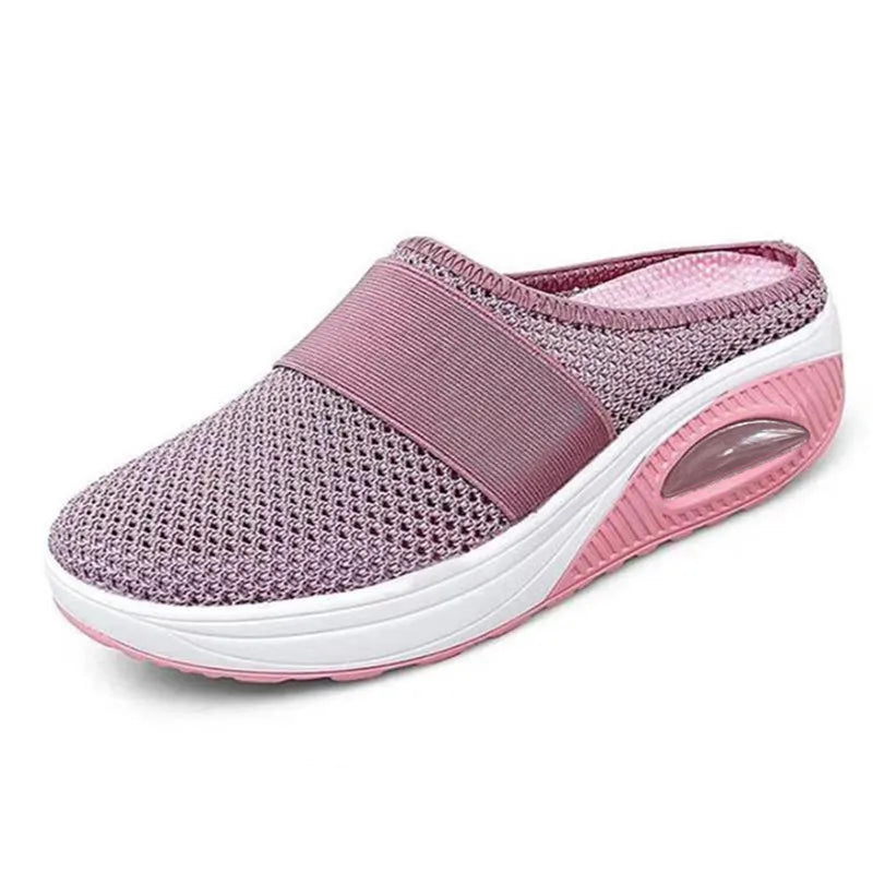 Damskie buty siateczkowe – lekkie, przewiewne z poduszką powietrzną – Różowy