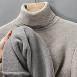 Męski sweter z golfem – klasyczny, dopasowany krój – zdjęcie 7