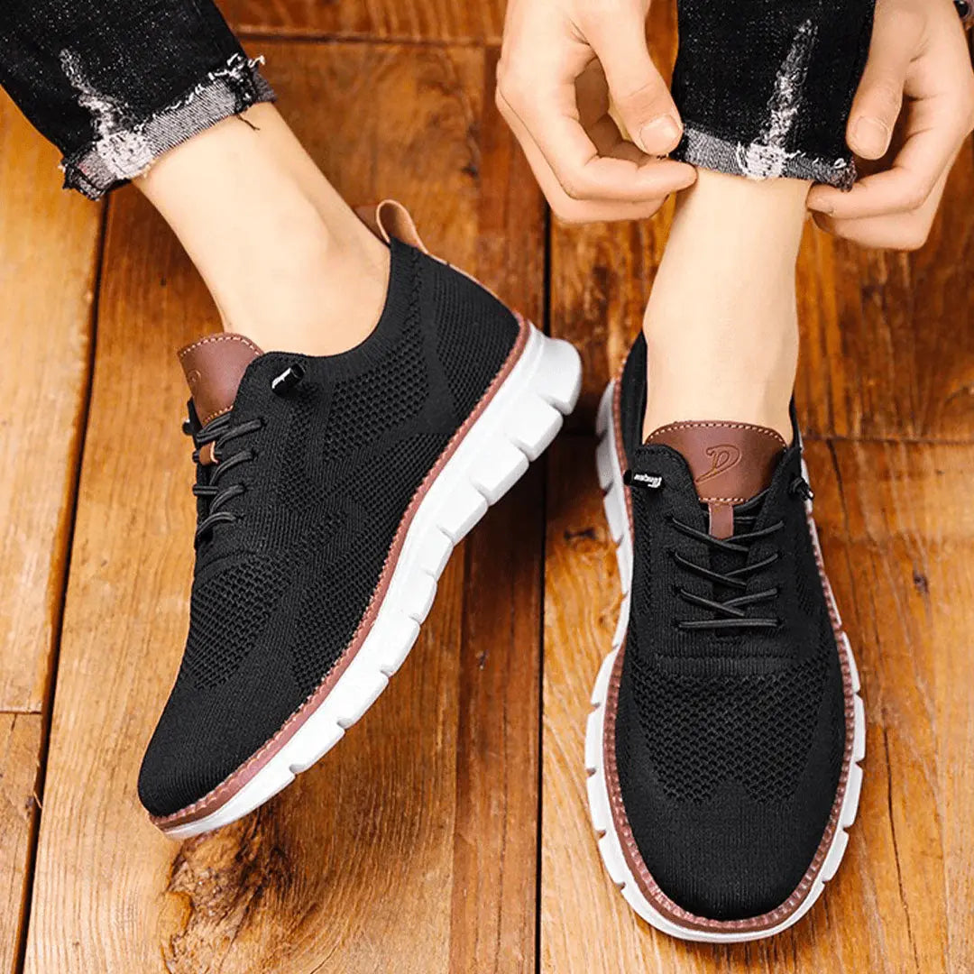 Męskie sneakersy z dzianiny – lekkie, z amortyzującą podeszwą – zdjęcie 1
