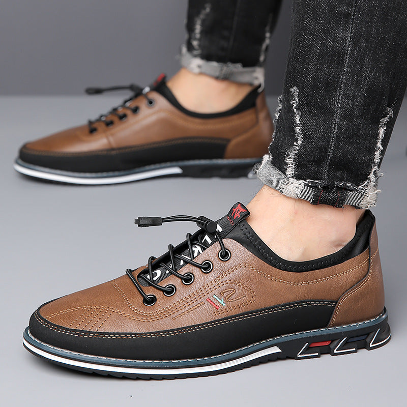 Męskie buty oxford – sztuczna skóra, klasyczny elegancki fason – zdjęcie 6