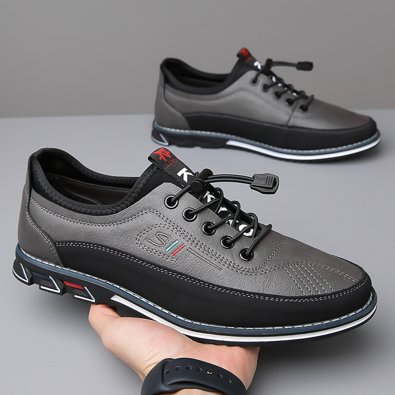 Męskie buty oxford – sztuczna skóra, klasyczny elegancki fason – zdjęcie 7