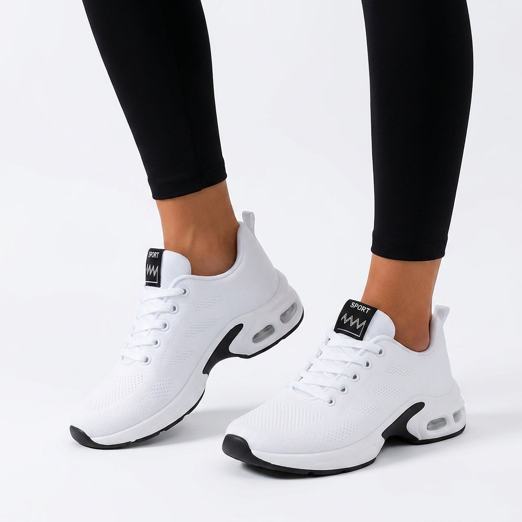 Damskie buty sportowe – lekkie z amortyzującą podeszwą – Biały