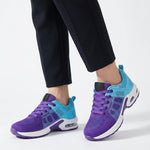 Damskie buty sportowe – lekkie z amortyzującą podeszwą – Niebiesko-fioletowy