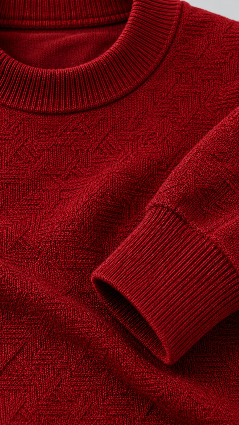 Męski sweter wełniany – klasyczny krój pod marynarkę – zdjęcie 1