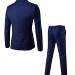 Męski garnitur dwuczęściowy slim fit – nowoczesny krój – zdjęcie 11
