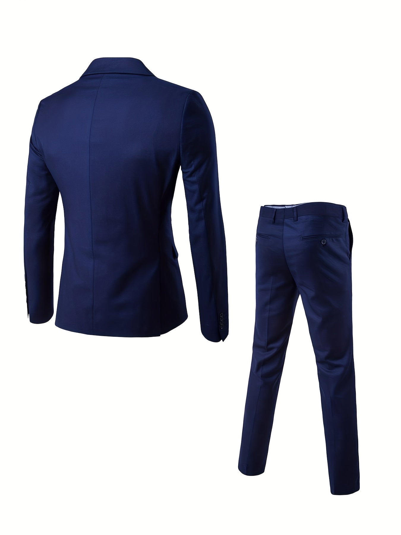 Męski garnitur dwuczęściowy slim fit – nowoczesny krój – zdjęcie 11