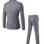 Męski garnitur dwuczęściowy slim fit – nowoczesny krój – zdjęcie 4