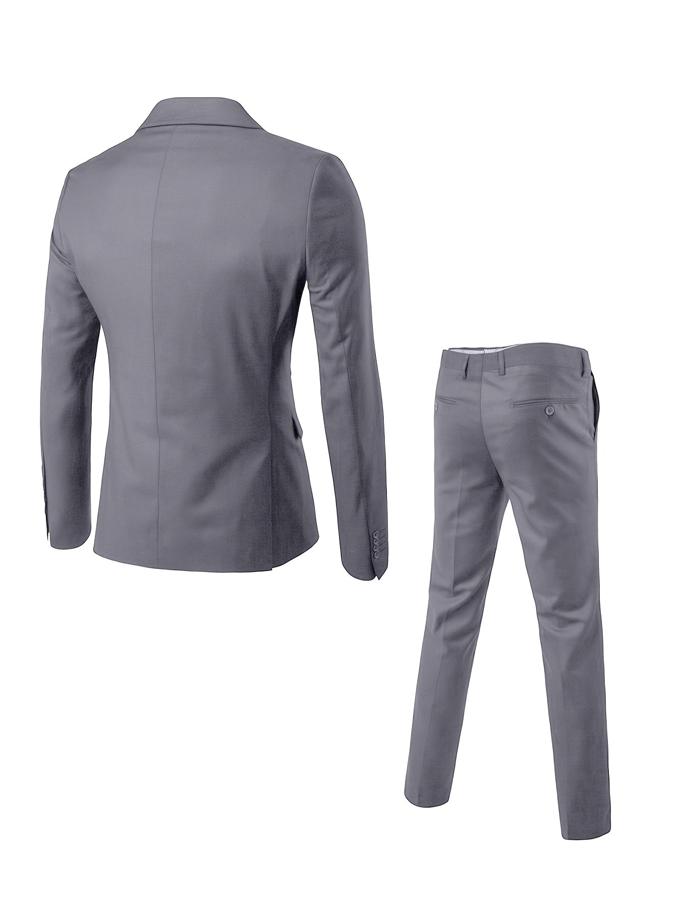 Męski garnitur dwuczęściowy slim fit – nowoczesny krój – zdjęcie 4