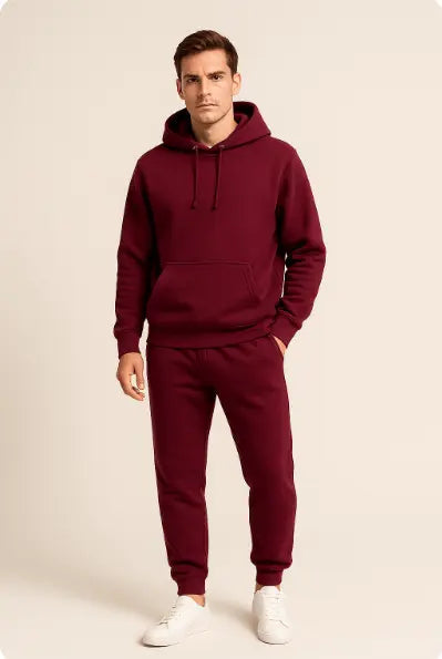 Męski komplet dresowy – bluza z kapturem i spodnie joggery – zdjęcie 13