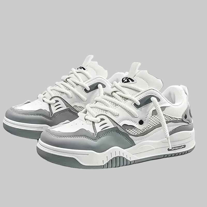 Męskie sneakersy chunky – masywna podeszwa z wyraźnym bieżnikiem – Szary